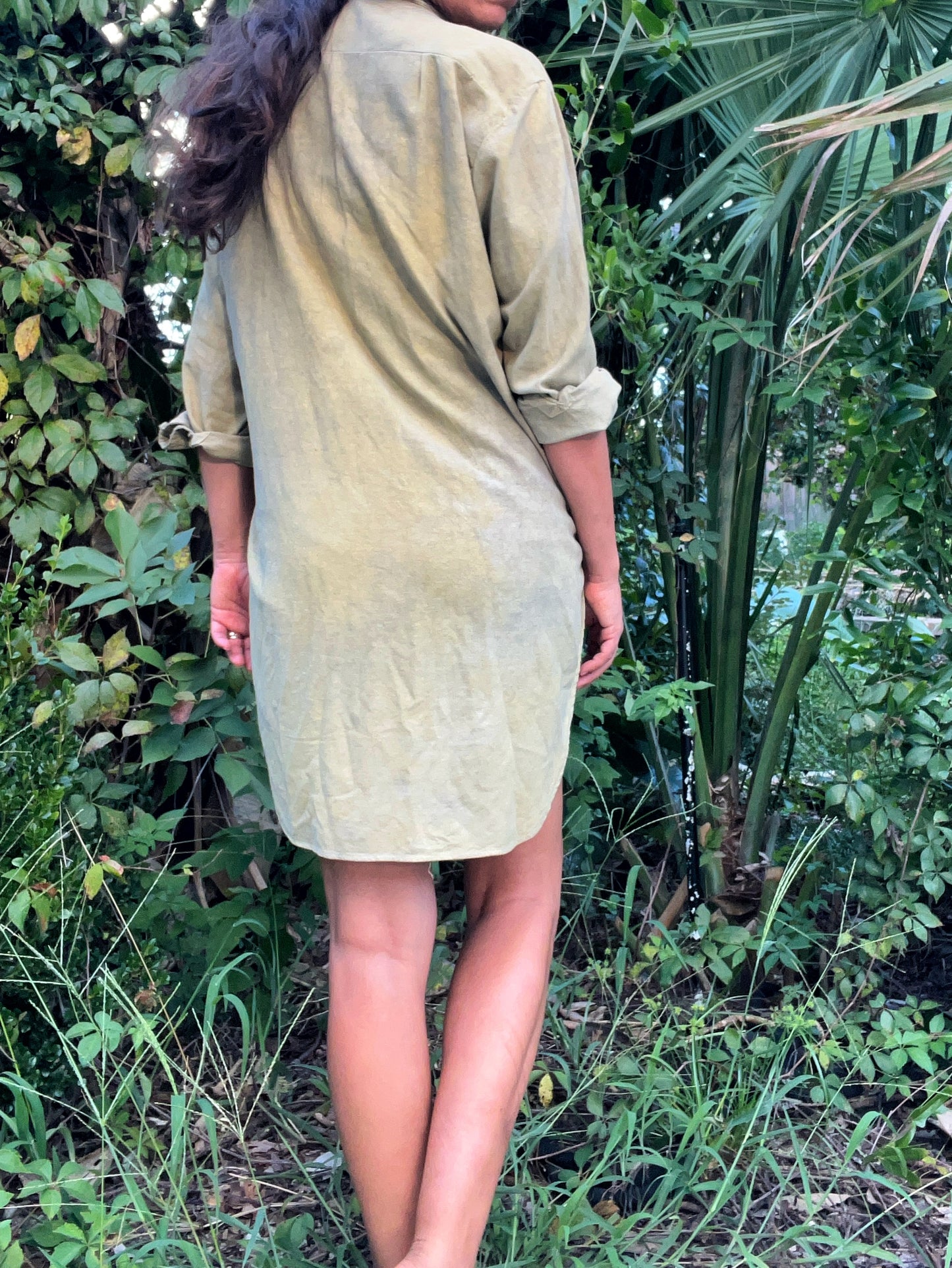 Mandarin Collar Tie-Front Wrap Tunic