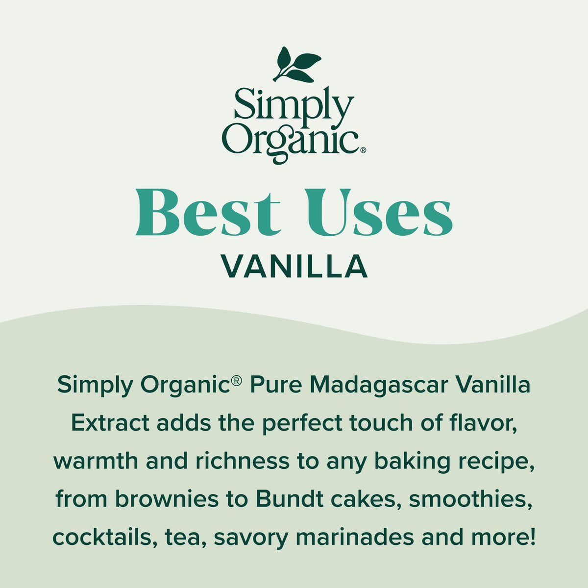 Simply Organic Pure Madagascar Vanilla Extract, 2-Ounce Glass Jar, Certified Organic, Sugar-Free Flavor For Smoothies