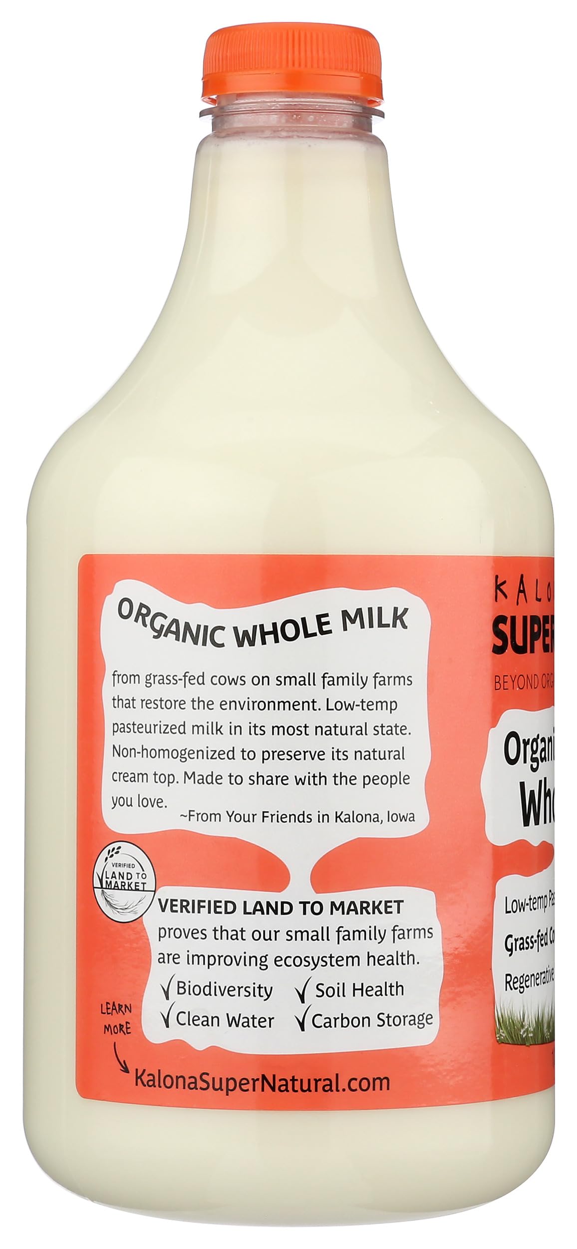 Kalona Supernatural, Milk Whole Unhomogenized Organic, 64 Fl Oz