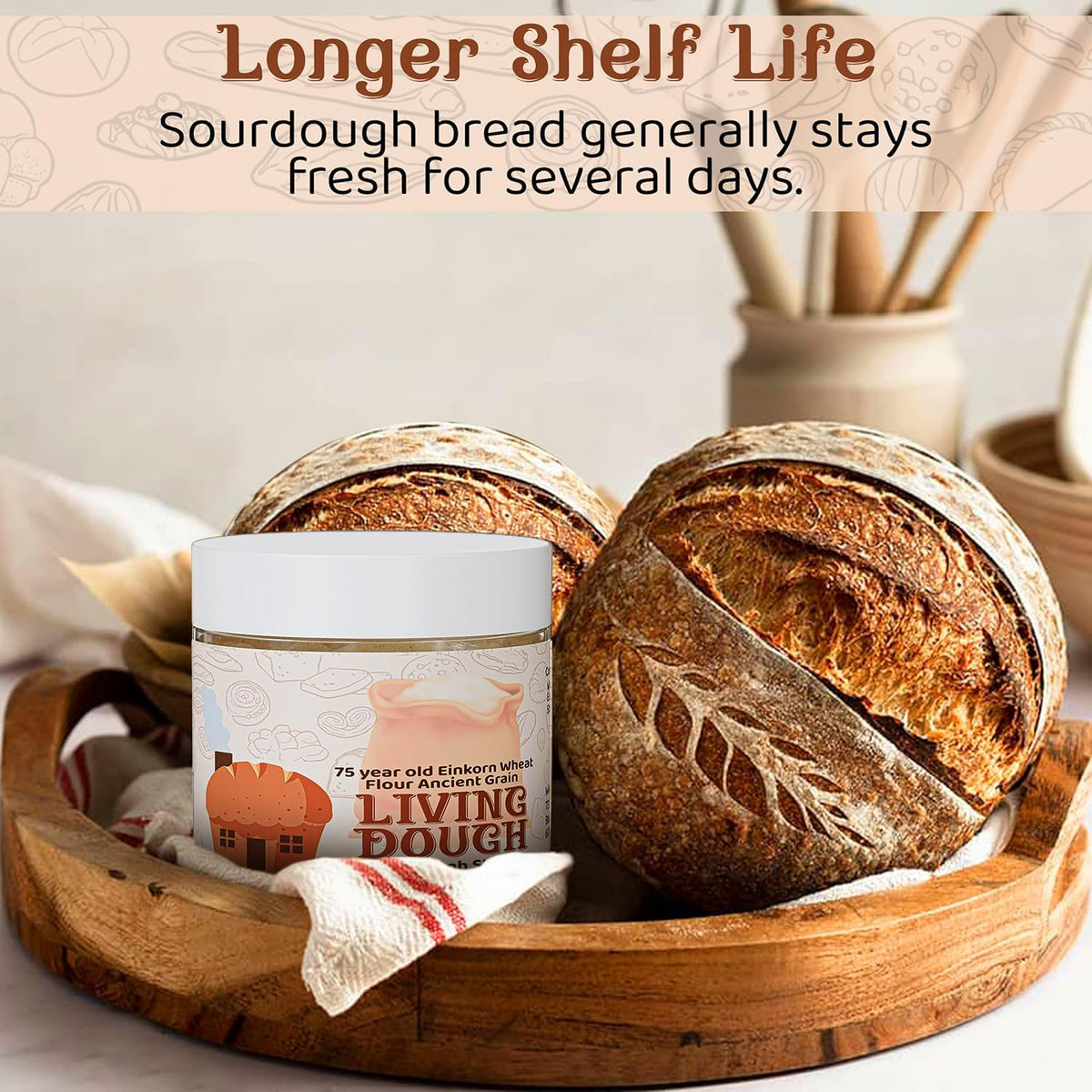 75 Year Old Ancient Grain Einkorn Fresh Sourdough Starter Culture 3.5 Oz